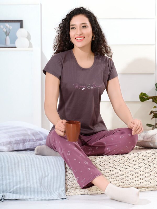 Women’s Full Night Suit in Shinker Fabric | Comfortable Sleepwear Set | Sizes S, M, L, XL, XXL - Image 11