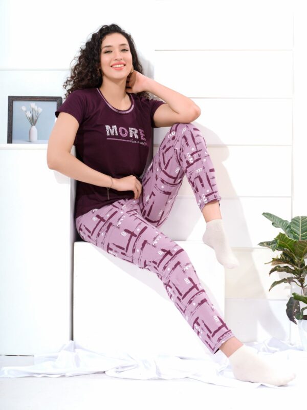 Women’s Full Night Suit in Shinker Fabric | Comfortable Sleepwear Set | Sizes S, M, L, XL, XXL - Image 10