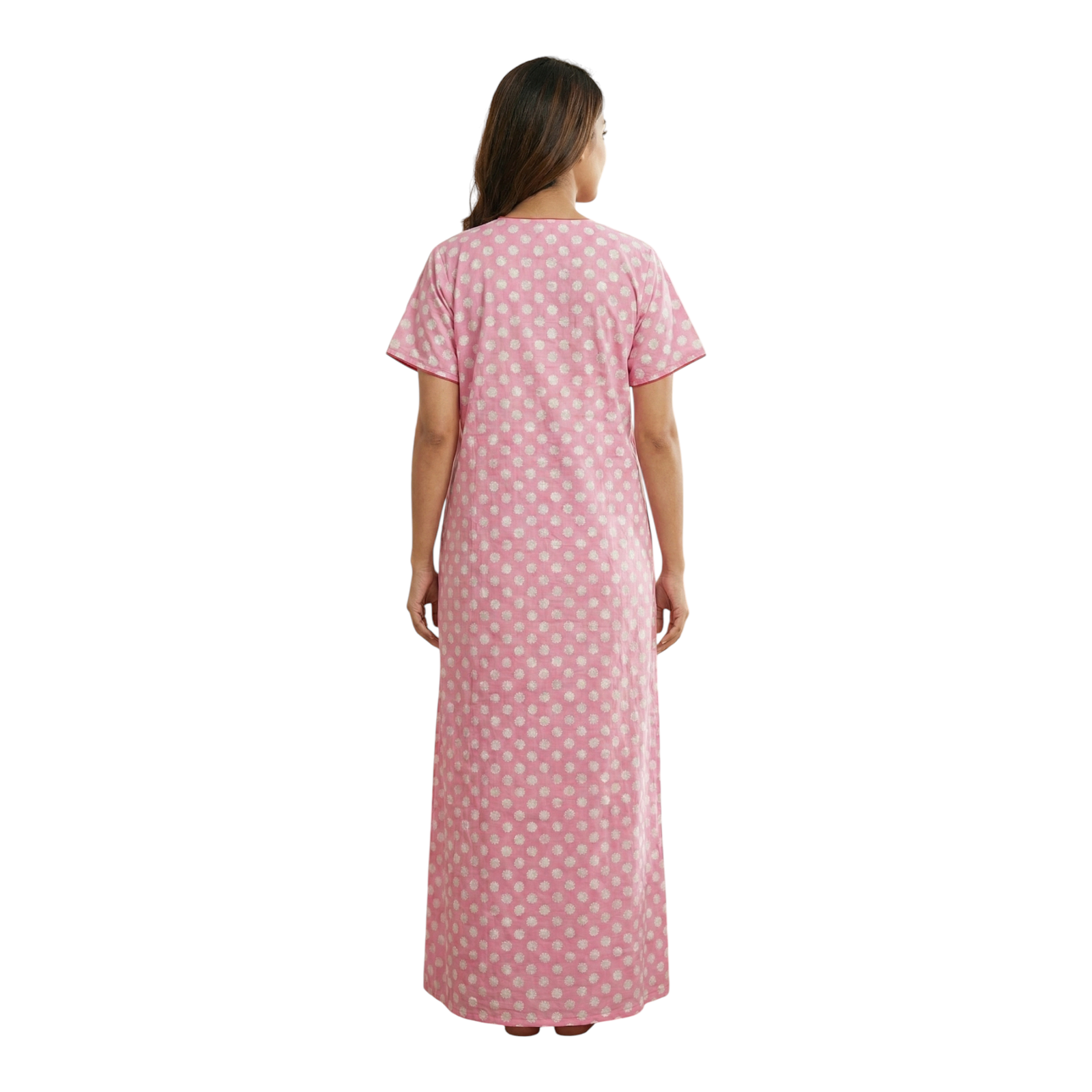 Satyam Nighties Women’s A-Line Cotton Nighty | Regular Size Night Dress | Soft & Breathable Sleepwear | Comfortable Length 55 Inch