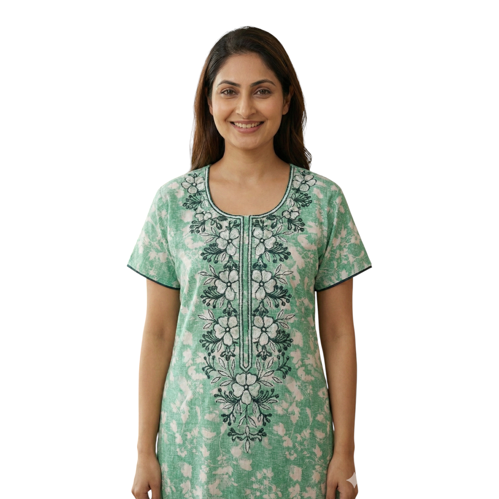 Satyam Nighties Women’s A-Line Cotton Nighty | Regular Size Night Dress | Soft & Breathable Sleepwear | Comfortable Length 55 Inch