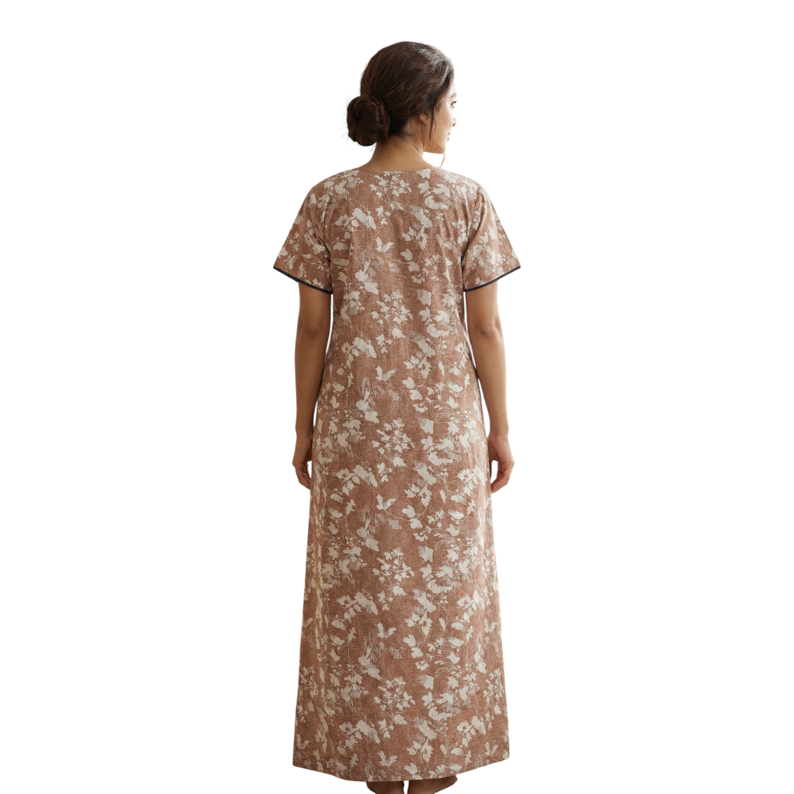 Satyam Nighties Women’s A-Line Cotton Nighty | Regular Size Night Dress | Soft & Breathable Sleepwear | Comfortable Length 55 Inch